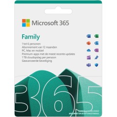 "Microsoft 365 Family License - 1 Year Subscription for Up to 6 Users on Windows & MacOS - Unlock Productivity & Collaboration!"